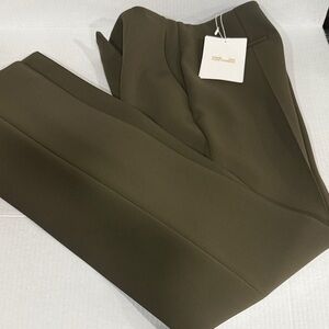Diane Von Furstenberg Olive Green Tailored Trousers